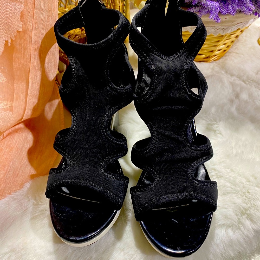 Black wedges wore twice